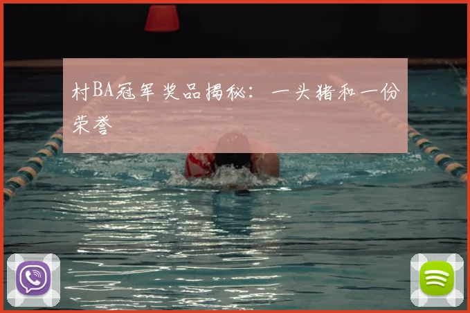 村BA冠军奖品揭秘:一头猪和一份荣誉
